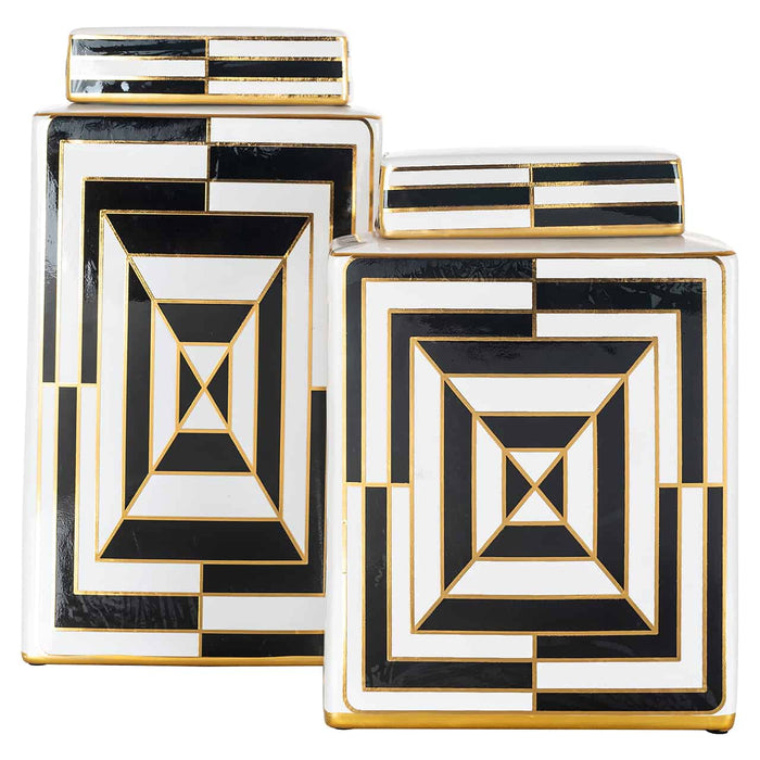 Richmond Pot Filou groot (Black|white)