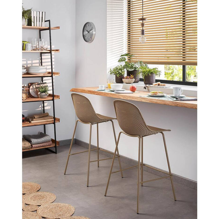 Kave Home - Kruk Quinby beige hoogte 75 cm