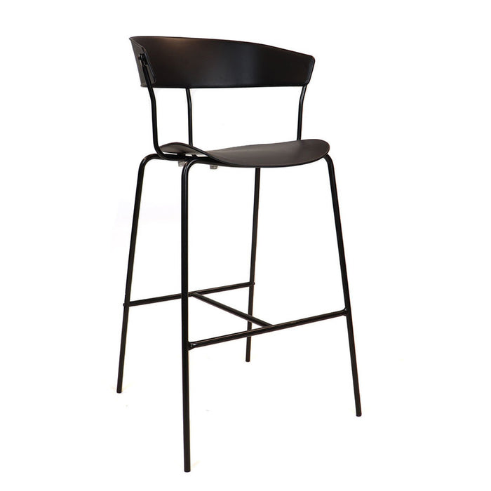Livin24 Scandinavische barkruk Olea zwart 77 cm