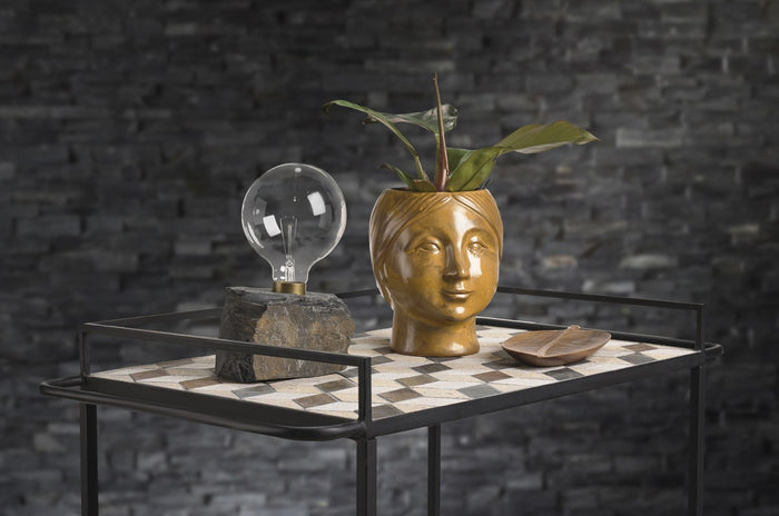 Villa Collection Karv metalen keuken trolley zwart