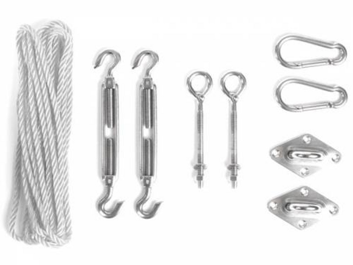 Shadow Comfort driehoek 3x4x5m Country Blue met Bevestigingsset