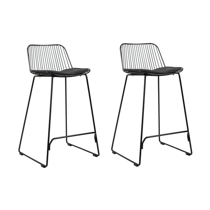 Livin24 Design barkruk Jenny zwart 67 cm - Barkrukken set van 2