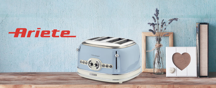Ariete Broodrooster 4 sneetjes Vintage 1600 W blauw