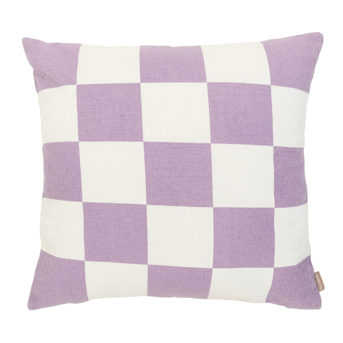 by fonQ Check Sierkussen 50 x 50 cm - Lavendel