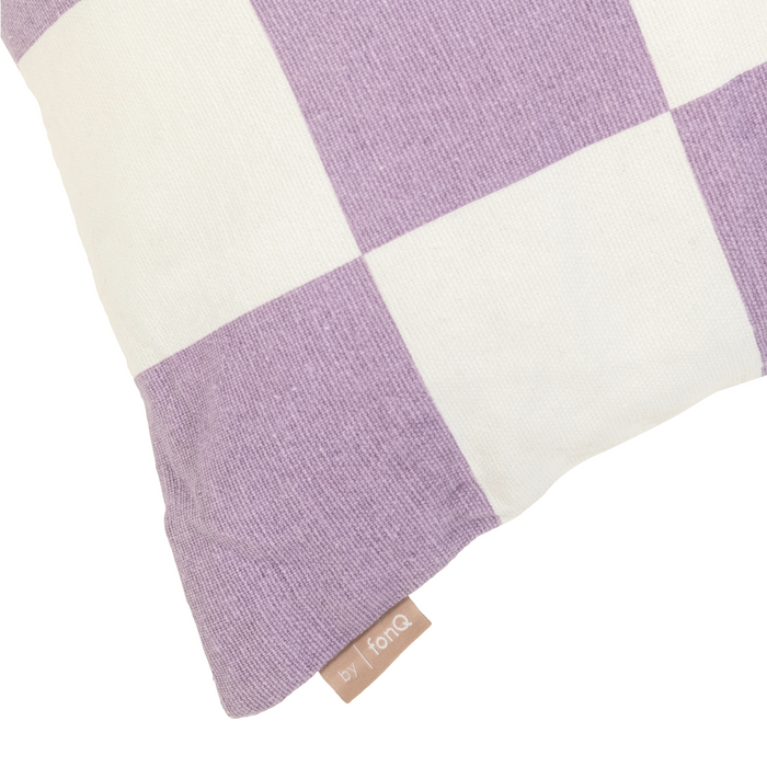 by fonQ Check Sierkussen 50 x 50 cm - Lavendel