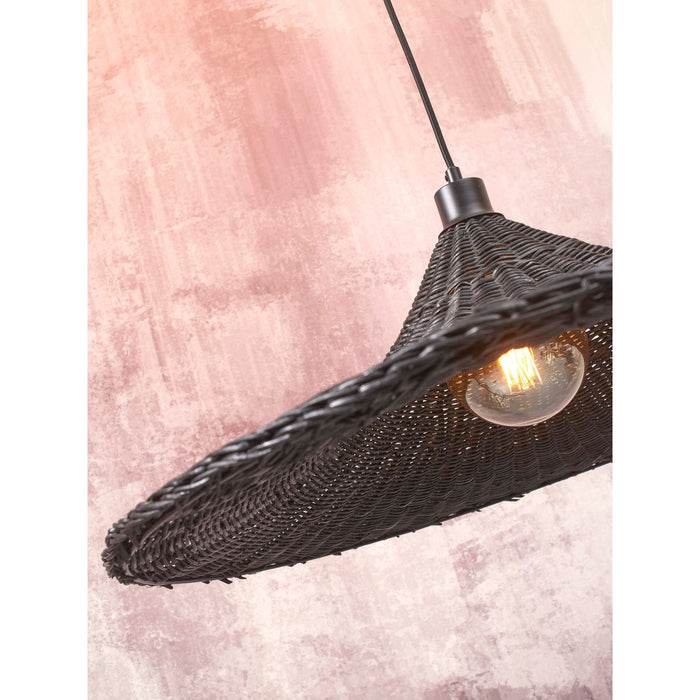 GOOD&MOJO Hanglamp Borabora - Rotan Zwart - Ø70cm