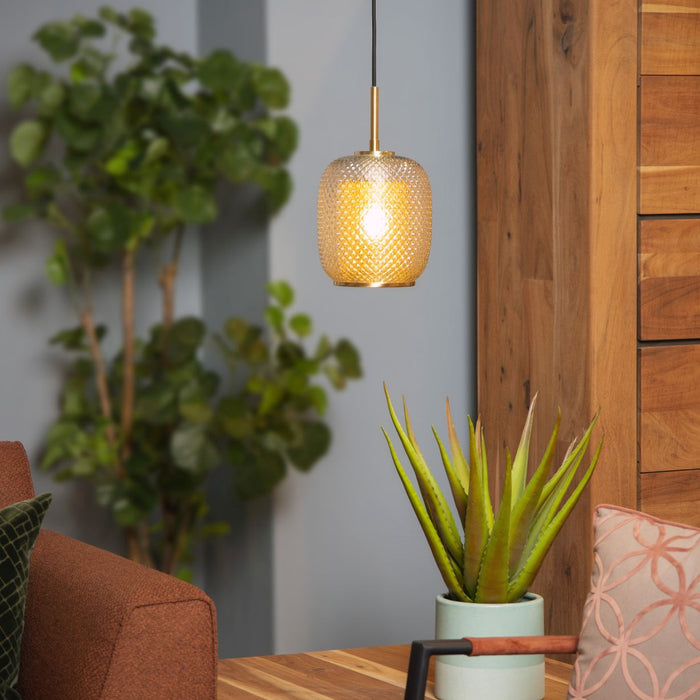 Lucide AGATHA Hanglamp 1xE27 - Mat Goud | Messing