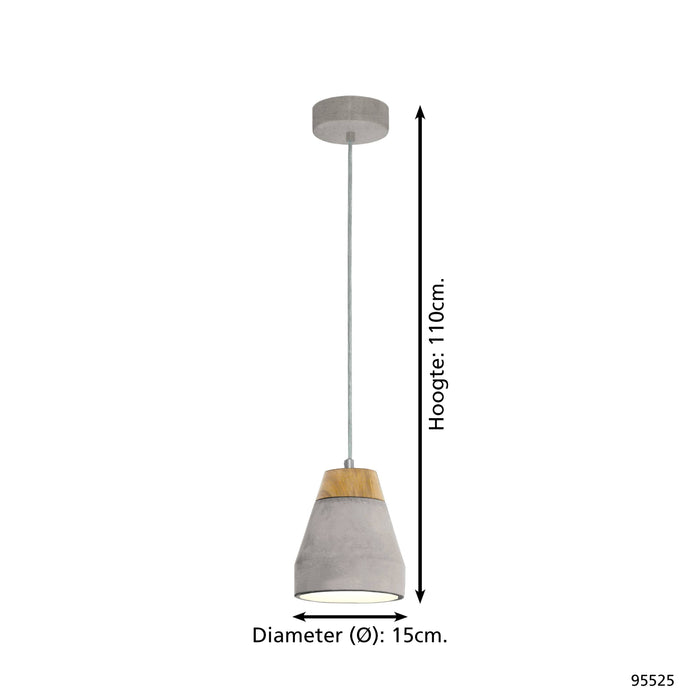 EGLO Tarega - Hanglamp - 1 Lichts - Bruin, Grijs