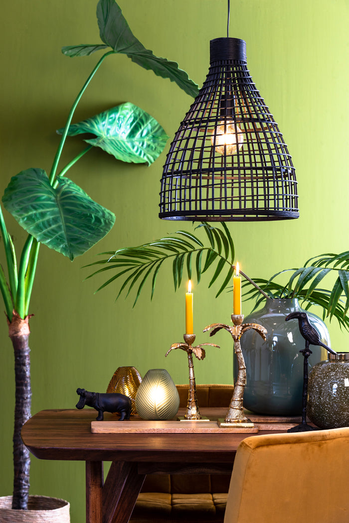 Light & Living - Hanglamp Puerto - 40x40x51 - Zwart