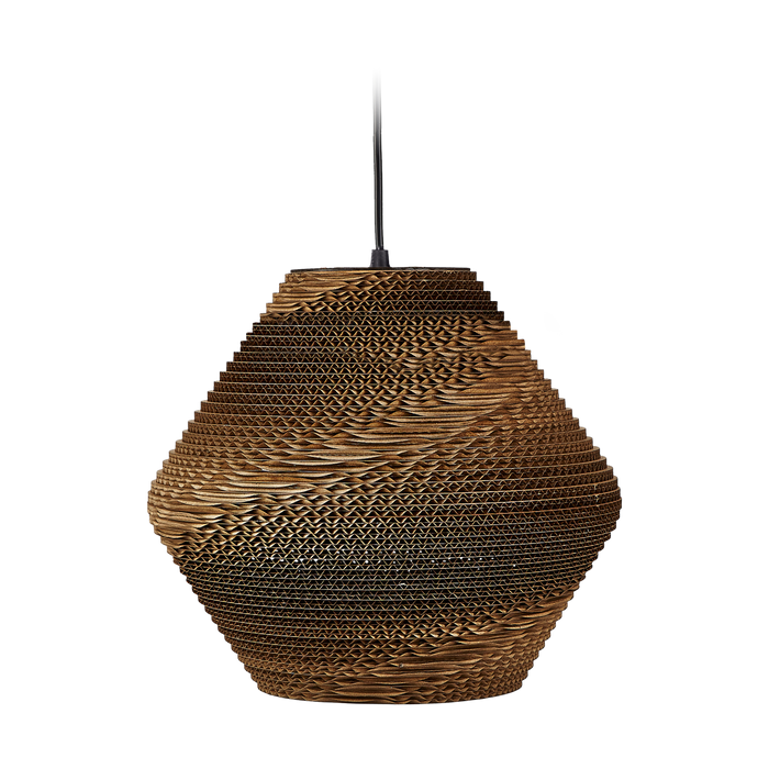 Villa Collection Alk hanglamp bruin - met zwart koord