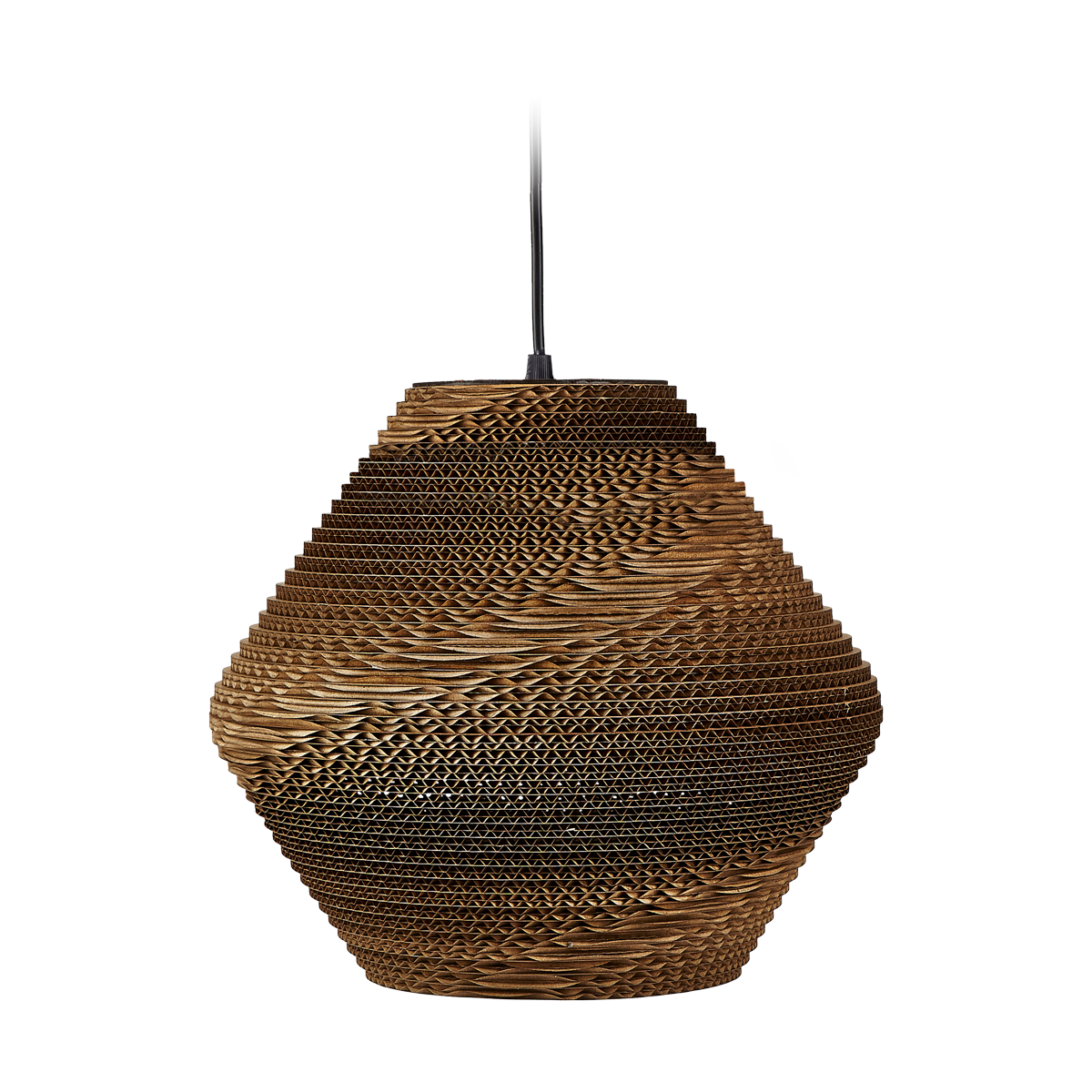 Villa Collection Alk hanglamp bruin - met zwart koord