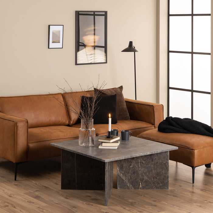 by fonQ Stone Salontafel - Vierkant - Zwart