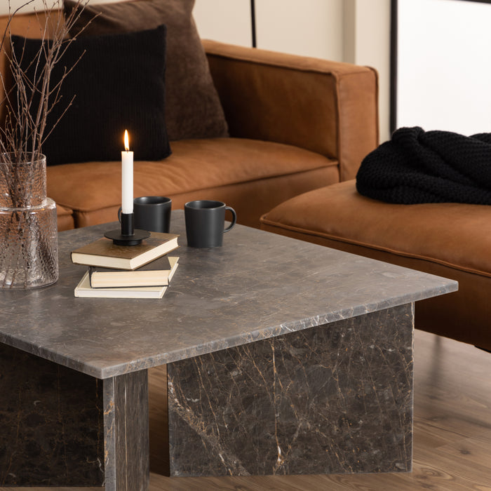 by fonQ Stone Salontafel - Vierkant - Zwart