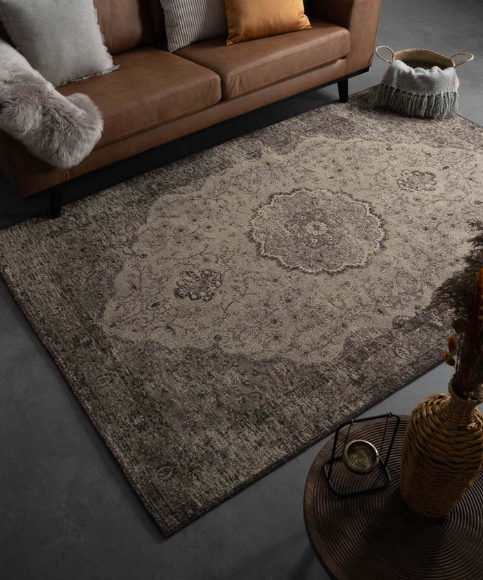 Heritaged Vintage vloerkleed Village - grijs|taupe - 200x290 cm