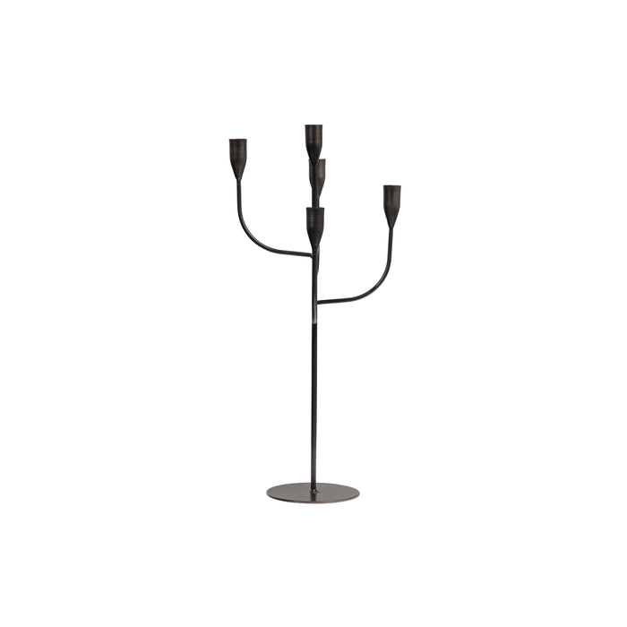 WOOOD Kent Kandelaar - Metaal - Zwart - 57x26x26