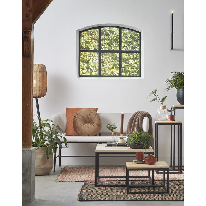 Mica Decorations Douro Vaas - H50 x Ø29 cm - Terracotta - Mat - Zwart