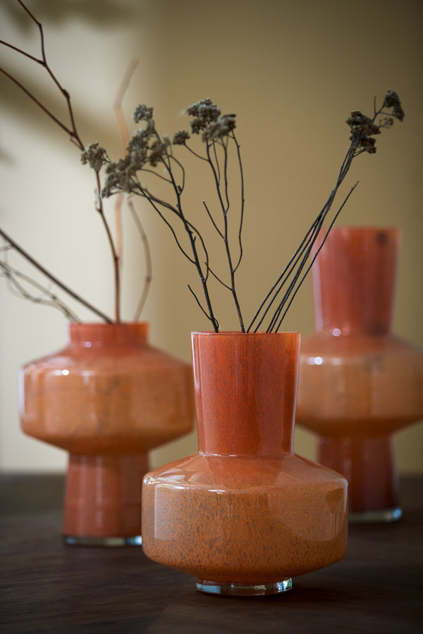 Light & Living Light&living Vaas Ø23,5x42 cm TRASMO glas perzik