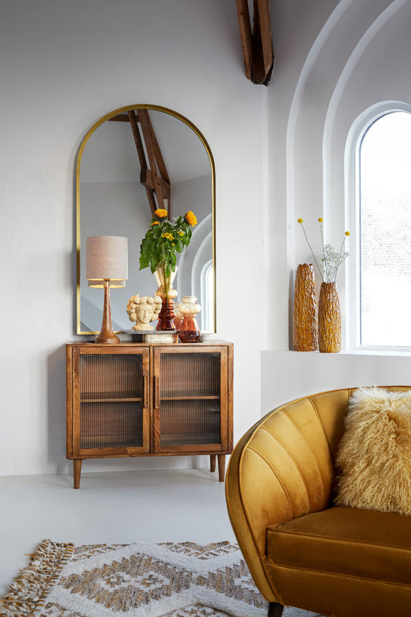 Light & Living Light&living Vaas Ø18,5x73 cm TOINE keramiek okergeel