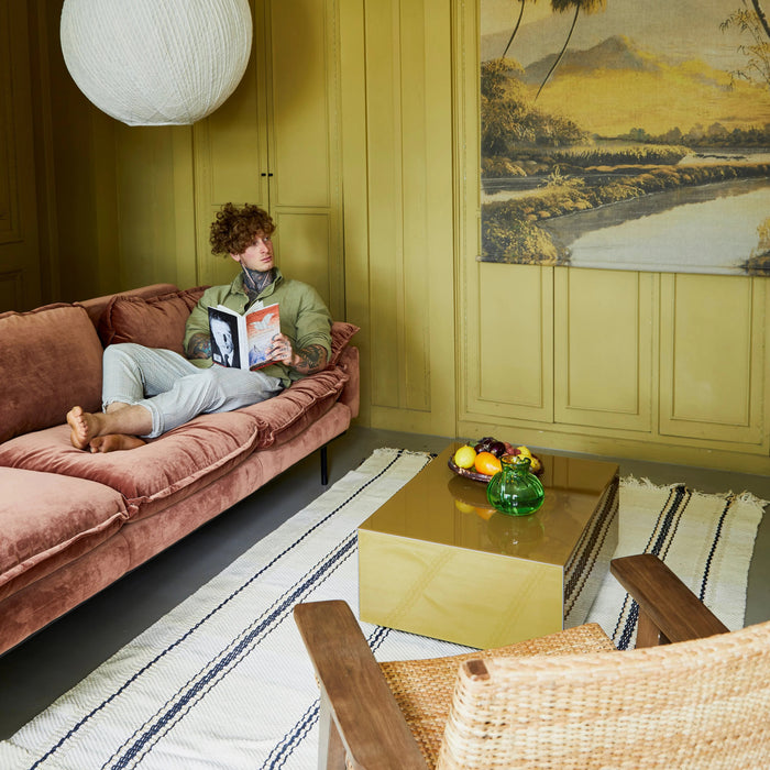 HKliving Retro Sofa 3-zitsbank - Royal Velvet - Magnolia