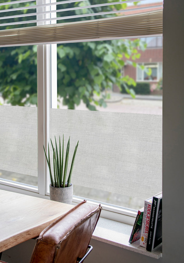 Art for the Home Zelfklevende Textiel Raamfolie - Naturel - 150x45cm