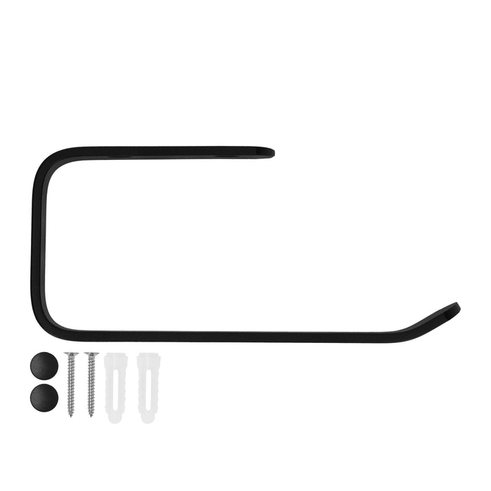 QUVIO Toiletrolhouder - Metaal - Zwart