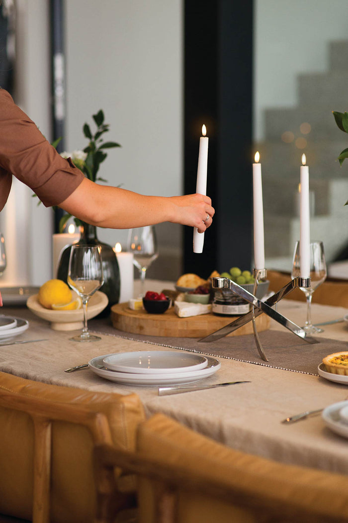 Uyuni Led Tafelkaars Wit- 15CM - Set van 2