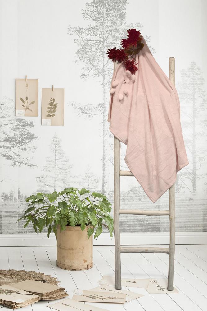 Elegance Baby|Kinder Flanel Fleece Knuffel Deken Konijn roze
