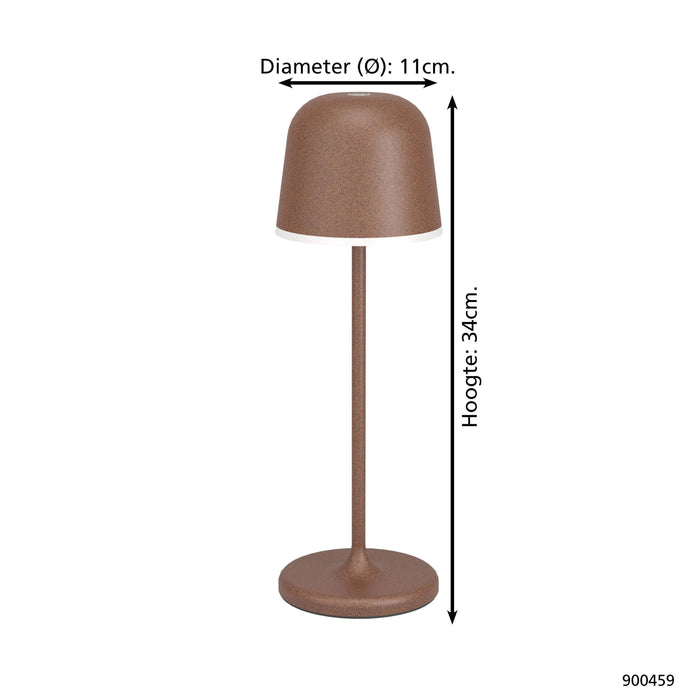 EGLO Mannera Tafellamp - 34 cm - Oplaadbaar (tot 38 uur licht)
