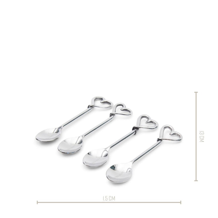 Rivièra Maison - Luxe Theelepel Set in S30 - Zilver van R60 - Roestvrij staal, 17x3.5 cm