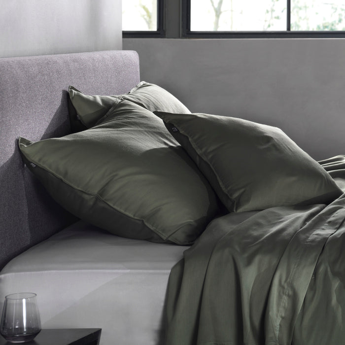 Zo Home Satinado Kussensloop Katoen Satijn - army green 60x70cm