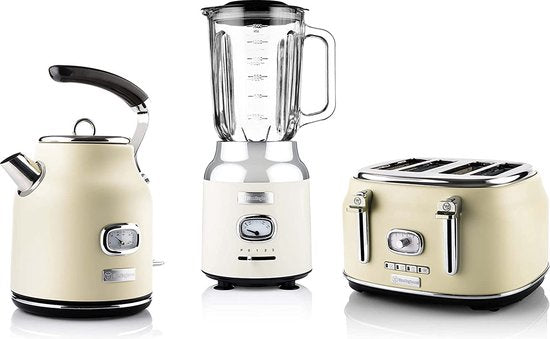 Westinghouse Retro Bundel - Waterkoker + Broodrooster + Blender - Wit