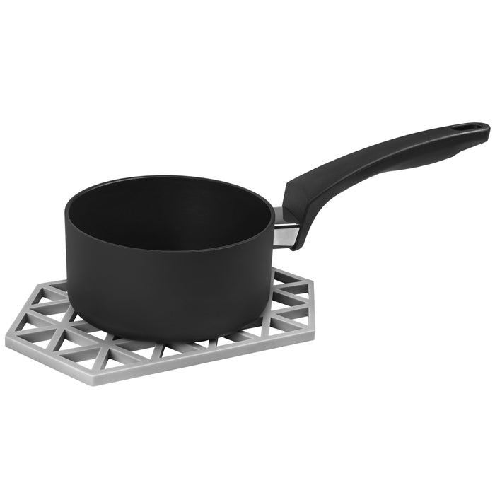 Krumble Siliconen pannenonderzetter Hexagon lang - Grijs - Set van 4