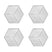 Krumble Pannenonderzetter Hexagon - Grijs - Set van 4