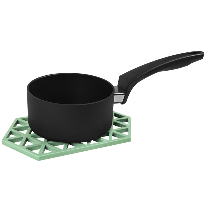 Krumble Siliconen pannenonderzetter Hexagon lang - Groen - Set van 4