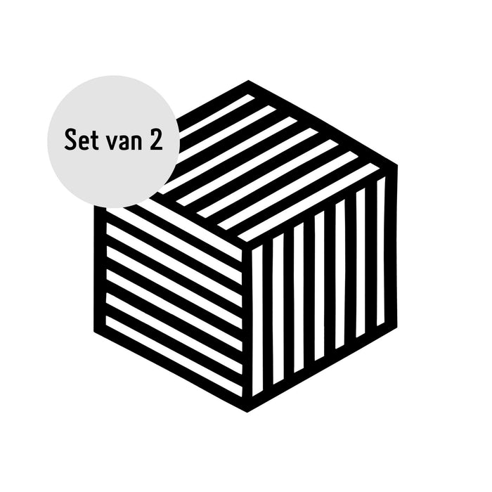 Krumble Siliconen pannenonderzetter Hexagon lang - Zwart - Set van 2