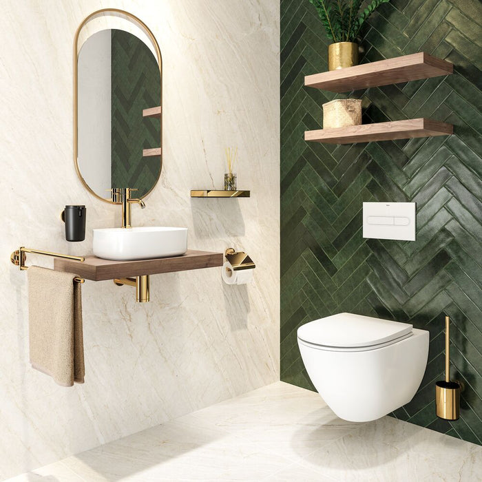 Tiger Cooper Toiletrolhouder met Klep - Goud