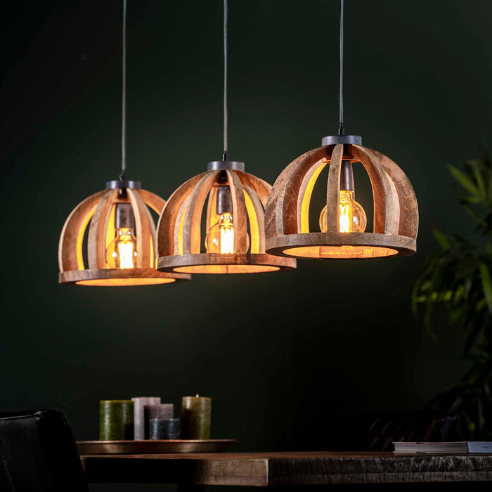 by fonQ Rico Hanglamp 3-lichts - Mango Naturel