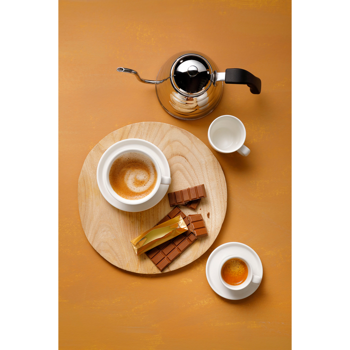 Palmer Koffiekop en schotel Da Vinci 16 cl 11 cm Offwhite 6 stuk(s)