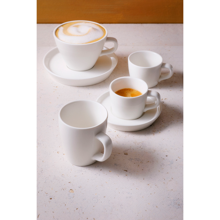 Palmer Koffiekop en schotel Da Vinci 16 cl 11 cm Offwhite 6 stuk(s)