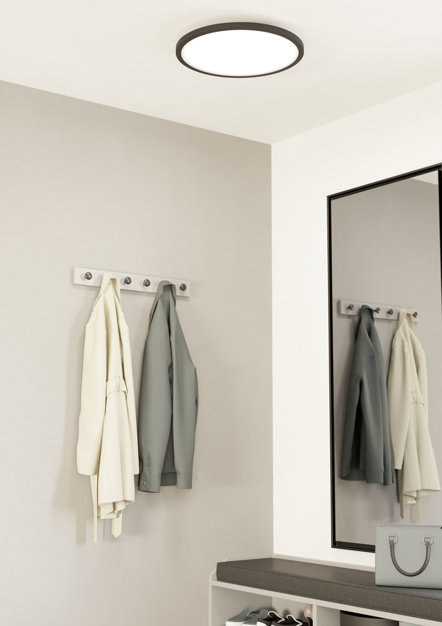 EGLO connect.z Sarsina-Z Plafondlamp - Ø 45 cm - Zwart|Wit - Dimbaar