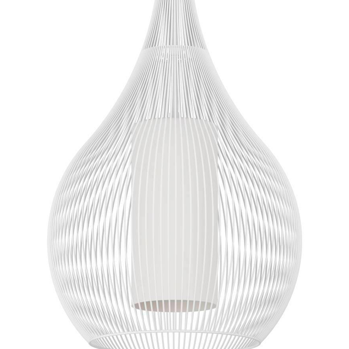 EGLO Razoni 1 Hanglamp - E27 - Ø 42,5 cm - Wit - Glas