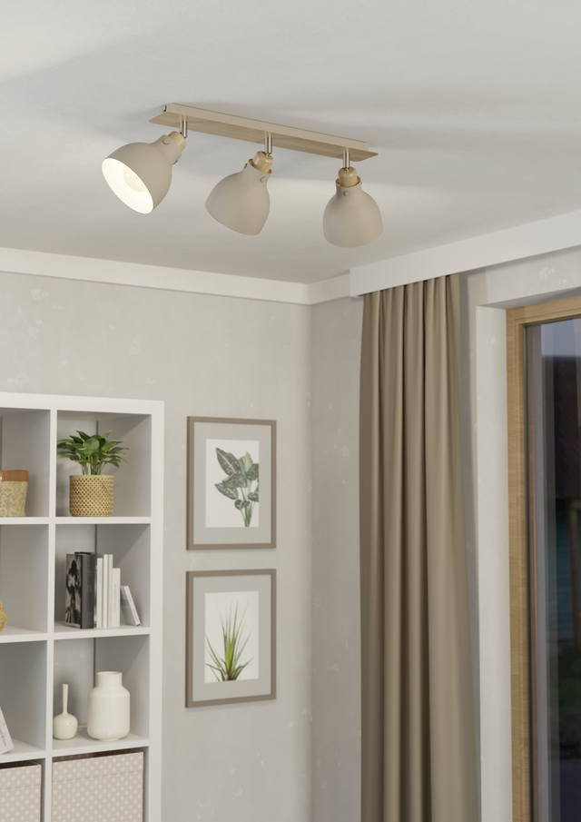 EGLO Arrecife Spot - E27 - 74,5 cm - Bruin|Beige - Staal