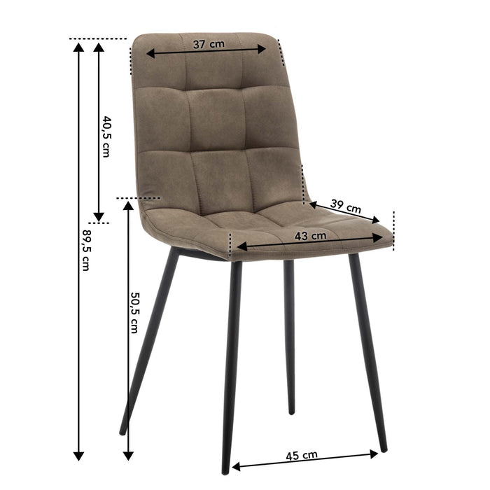 Furnihaus Eetkamerstoel Jaxx - Groen - Set van 4