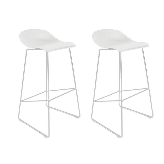 Livin24 Barkruk Ellen wit Scandinavisch design 76 cm- barkrukken set