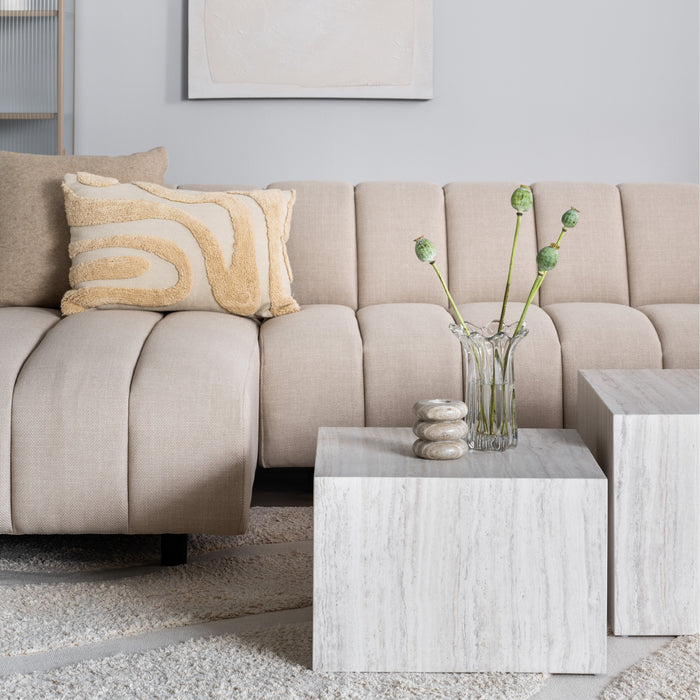 by fonQ Dice Bijzettafel Set van 2 - Vierkant - Crème