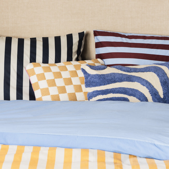 HAY Été Kussensloop 60 x 63 cm - Midnight Blue / Light Grey