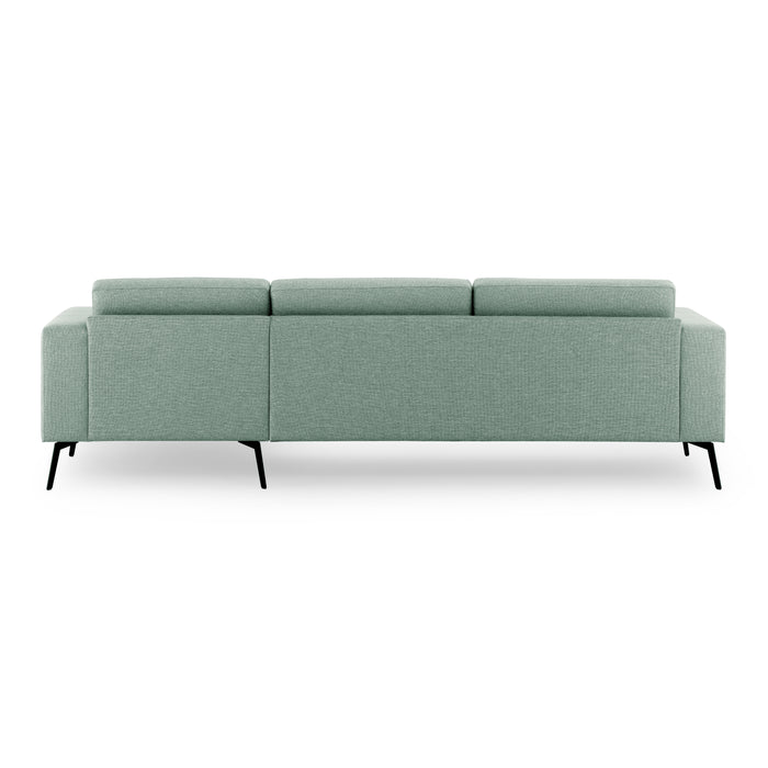 by fonQ Lewis Hoekbank met Chaise Longue Rechts - Scandi Green