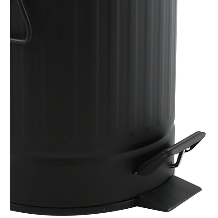 MSV badkamer|toilet pedaalemmer - zwart - 3L - 17 x 26 cm - Toilet