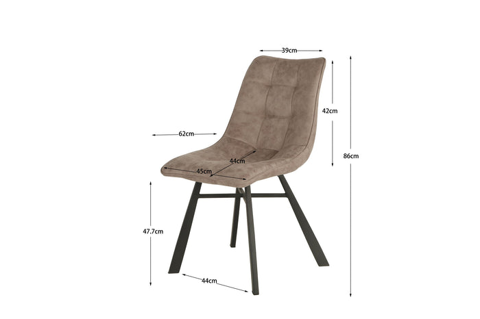 Furnihaus Eetkamerstoel Dexx - Cognac - Set van 6