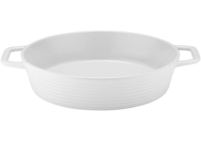 Ovenschaal met Handgrepen, Ø25 cm, Wit - Ladelle | Homestead